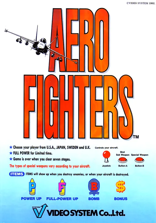 Aero Fighters (World / USA + Canada / Korea / Hong Kong / Taiwan) (newer hardware)