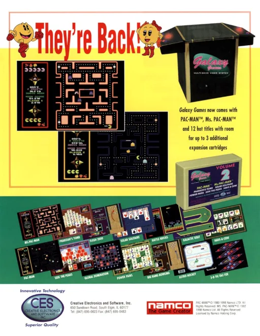 Galaxy Games + StarPak 2 cartridge