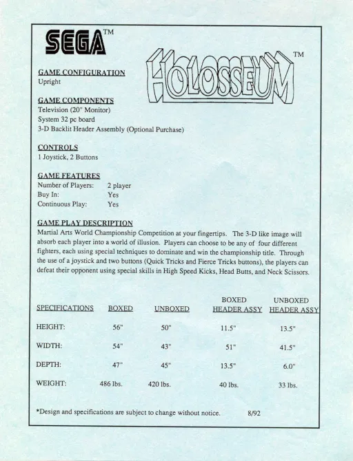 Holosseum (US, Rev A)