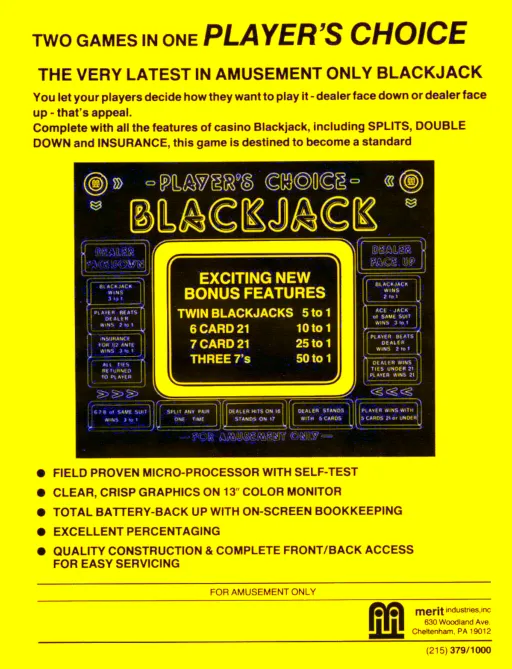 Player's Edge Plus (X002272P+XP000055) Black Jack Bonus Poker
