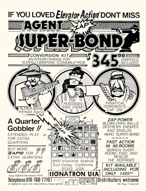 Agent Super Bond (Super Cobra conversion, encrypted)