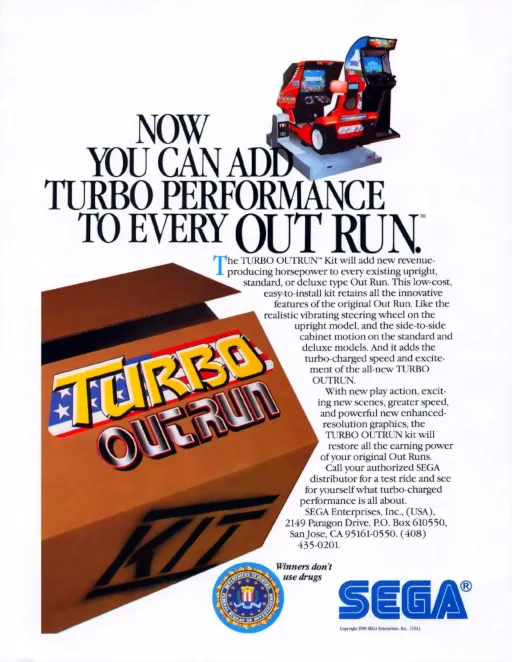 Turbo Out Run (Out Run upgrade) (FD1094 317-0118)