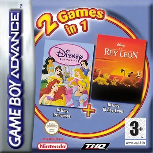 2 Games in 1 - Disney Princesas + El Rey Leon (Spain) (Es+En,Fr,De,Es,It,Nl,Sv,Da)