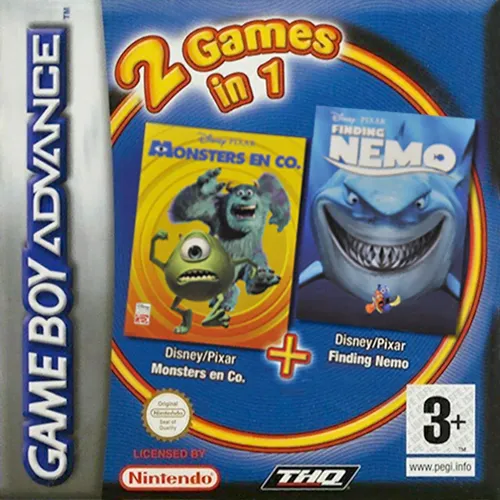 2 Games in 1 - Monsters en Co. + Finding Nemo (Netherlands) (En,Es,Nl+Fr,Nl)