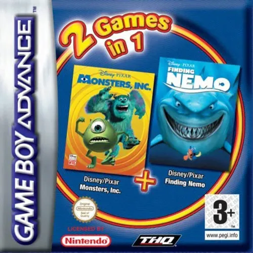 2 Games in 1 - Monsters, Inc. + Finding Nemo (Europe)
