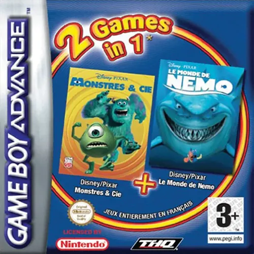 2 Games in 1 - Monstres & Cie + Le Monde de Nemo (France) (En,Fr,It+Fr,Nl)