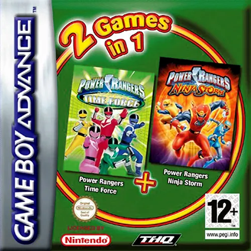 2 Games in 1 - Power Rangers - Ninja Storm + Power Rangers - Time Force (Europe) (En,Fr,De+En)