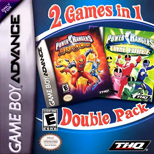 2 Games in 1 - Power Rangers - Ninja Storm + Power Rangers - Time Force (USA) (En,Fr,De+En)