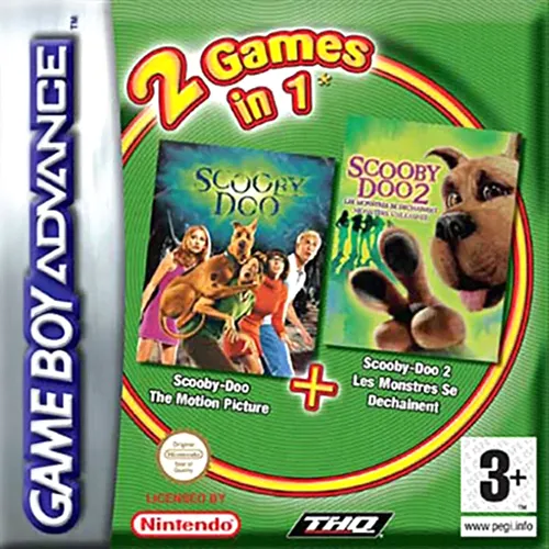 2 Games in 1 - Scooby-Doo + Scooby-Doo 2 - Les Monstres Se Dechainent (France) (Fr+En,Fr,De,Es,It)