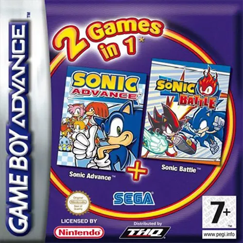2 Games in 1 - Sonic Advance + Sonic Battle (Europe) (En,Ja,Fr,De,Es+En,Ja,Fr,De,Es,It)