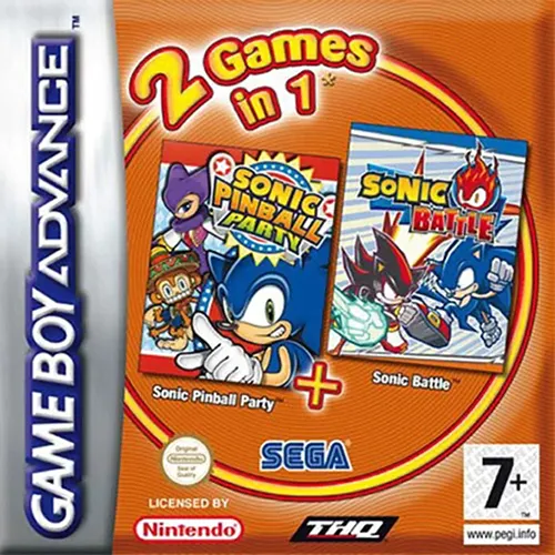 2 Games in 1 - Sonic Battle + Sonic Pinball Party (Europe) (En,Ja,Fr,De,Es,It)
