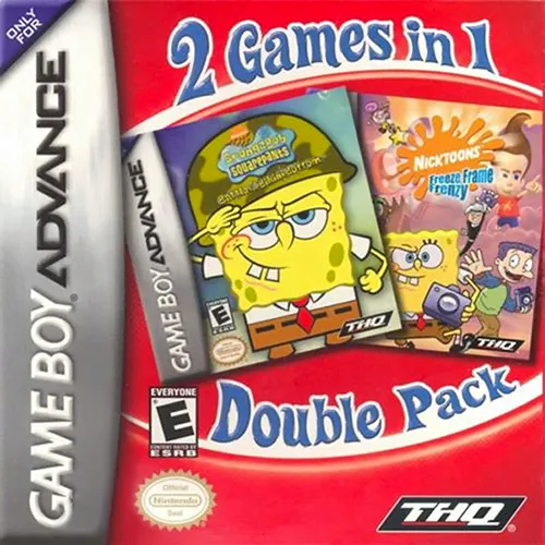 2 Games in 1 - SpongeBob SquarePants - Battle for Bikini Bottom + Nicktoons - Freeze Frame Frenzy (USA)