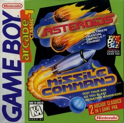Arcade Classic No. 1 - Asteroids & Missile Command (USA, Europe) (SGB Enhanced)